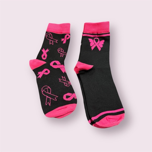 Other - Two new breast, cancer awareness, socks
